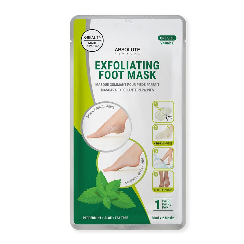 ABSOLUTE Exfoliating Foot Mask - Peppermint + Aloe + Tea Tree