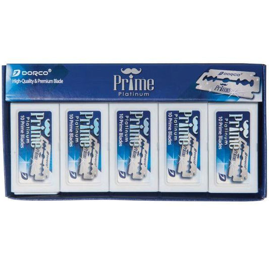 Dorco STP301 Prime Platinum Extra Double Edge Razor Blade - 1000 ct