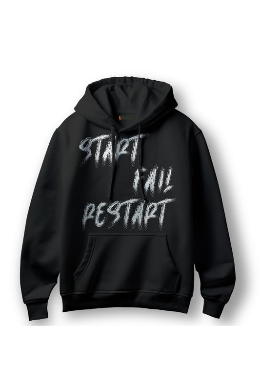 Start Fail Restart Digital Print Heavy Blend Premium Cotton® Hoodie