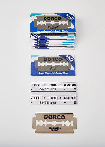 Dorco ST300 Double Edge Razor Blade 100ct Blue