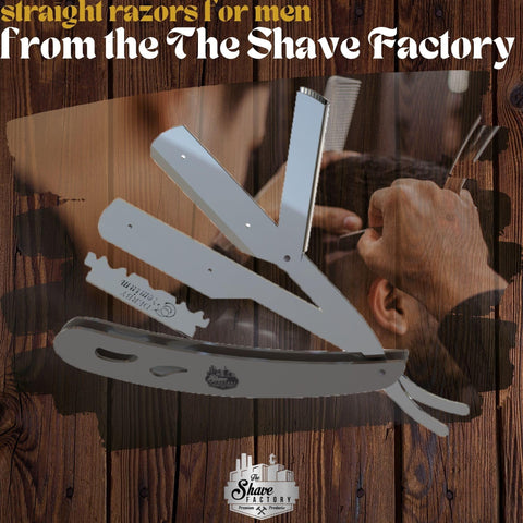 The Shave Factory Straight Edge Razor Kit (Matte / 300 Derby Premium Single Edge Razor Blades)