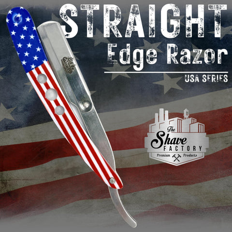 The Shave Factory Straight Edge Razor Kit (USA / 100 Derby Premium Single Edge Razor Blades)