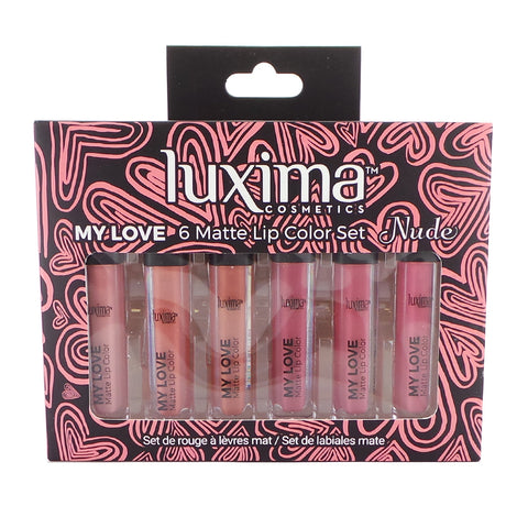 LUXIMA My Love 6 Matte Lip Color Set - Nude