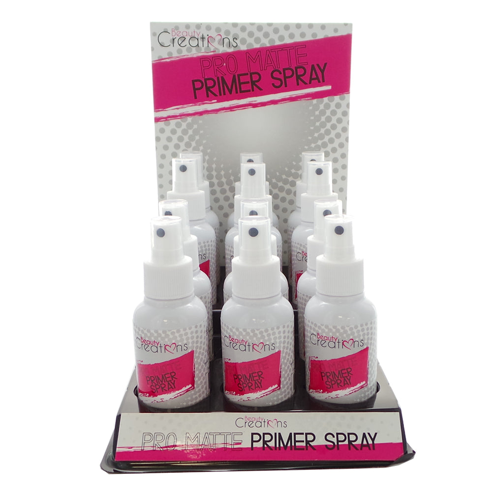 BEAUTY CREATIONS Pro Matte Primer Spray Display Set, 12 Pieces