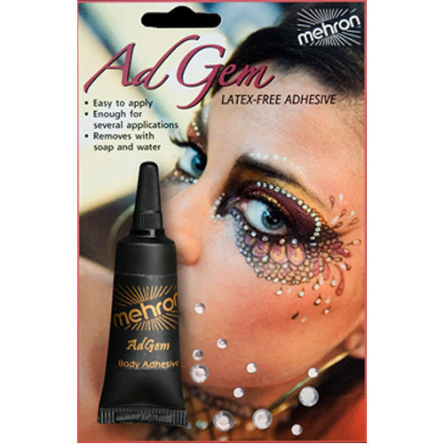 mehron AdGem Latex Free Adhesive - w/12 Rhinestones