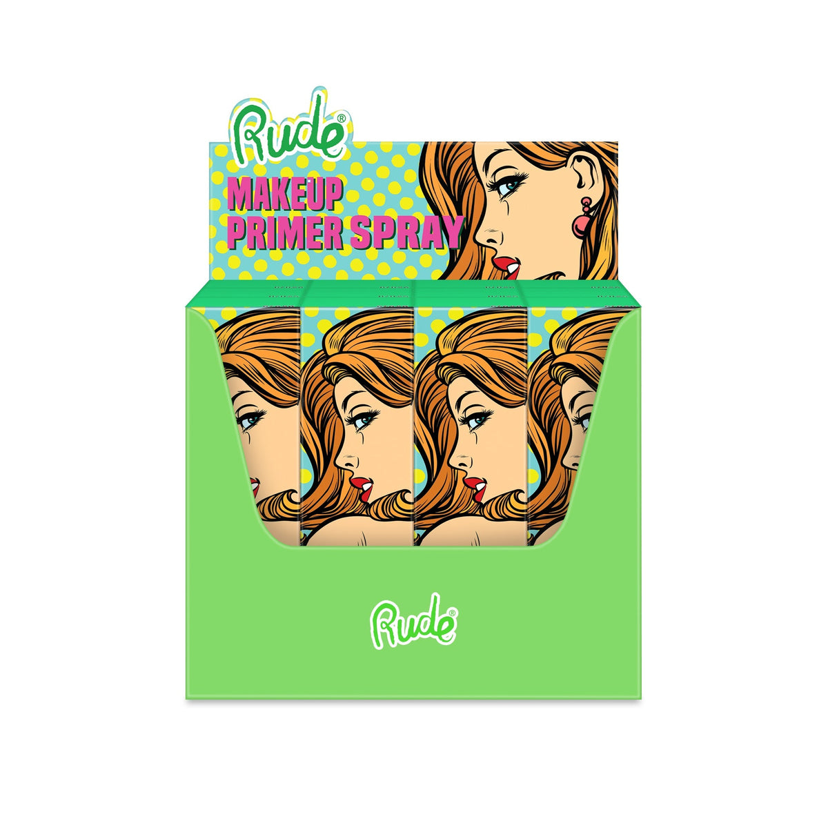 RUDE Make Up Primer Spray Paper Display Set, 12 Pieces