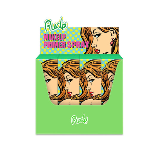 RUDE Make Up Primer Spray Paper Display Set, 12 Pieces