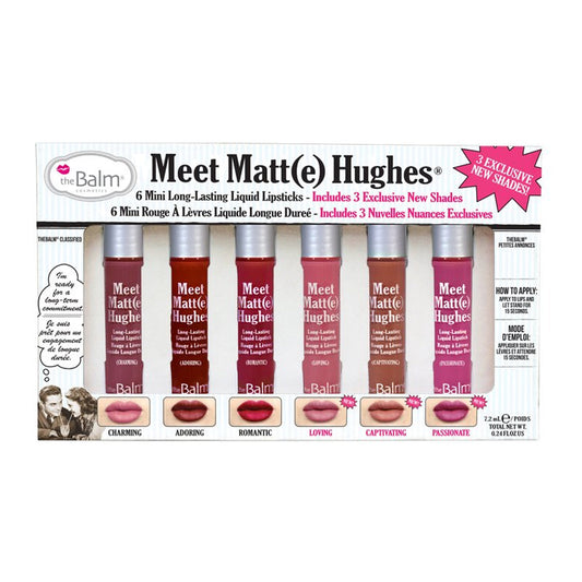 theBalm Meet Matte Hughes Set of 6 Mini Long-Lasting Liquid Lipsticks Volume 3