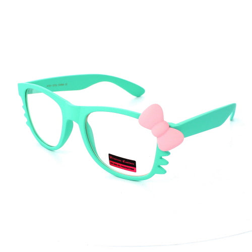 KITTY Junior Fashion Glasses Wayfarer KT01STCL - White