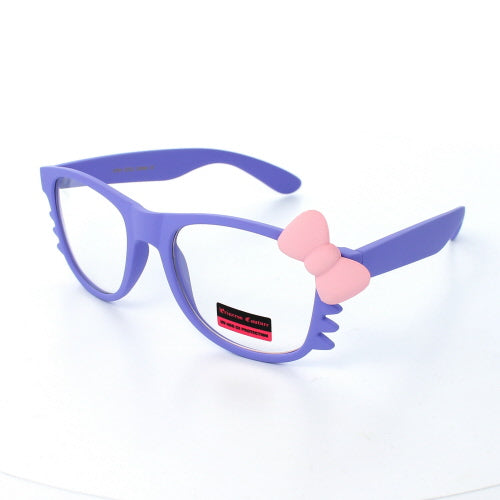 KITTY Junior Fashion Glasses Wayfarer KT01STCL - White