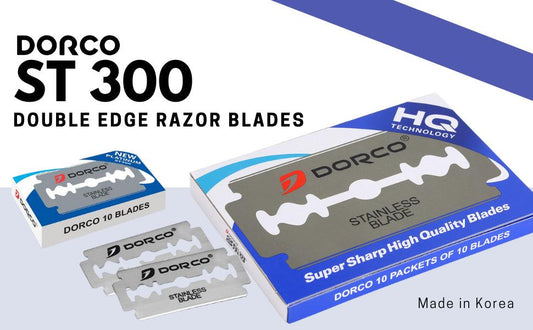 Dorco ST300 Double Edge Razor Blade 100ct Blue