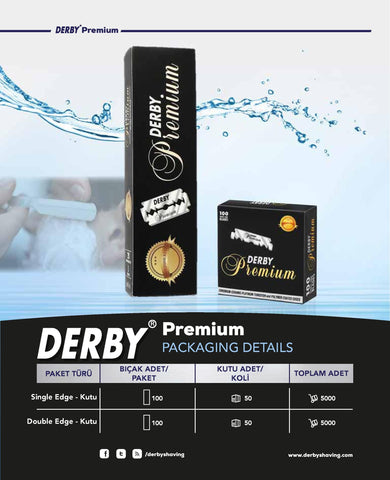 Derby Premium Double Edge Razor Blades 100Ct