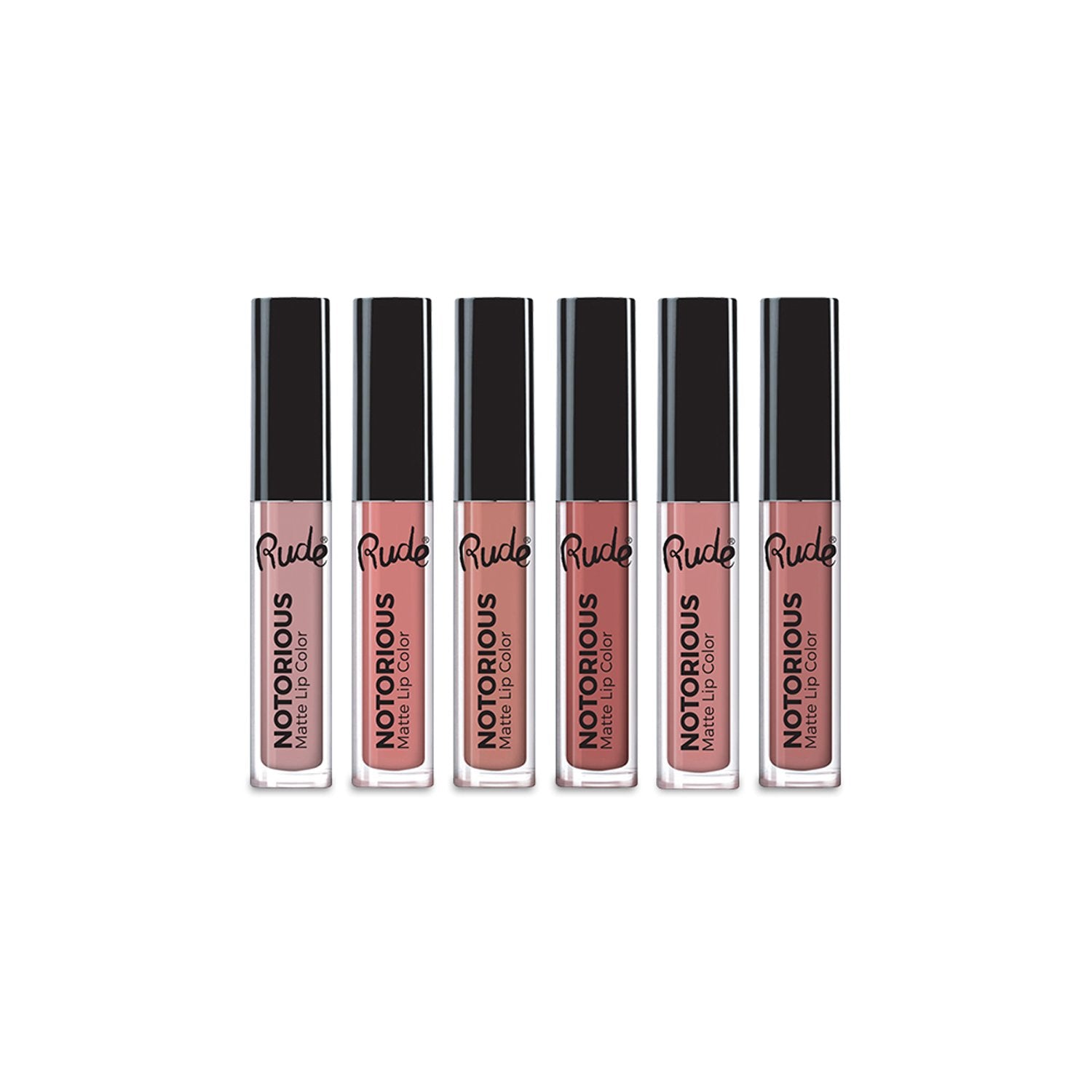 RUDE Crime Does Pay 6 Notorious Lip Color Set - Nude