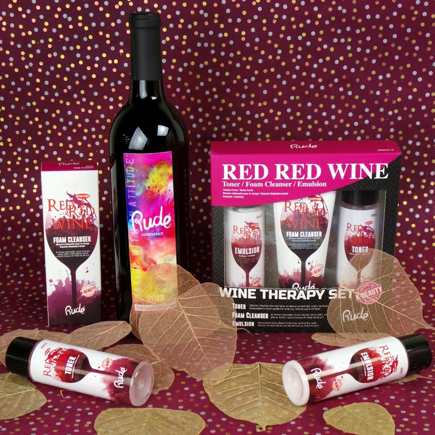 RUDE Red Red Wine Wine Therapy Set