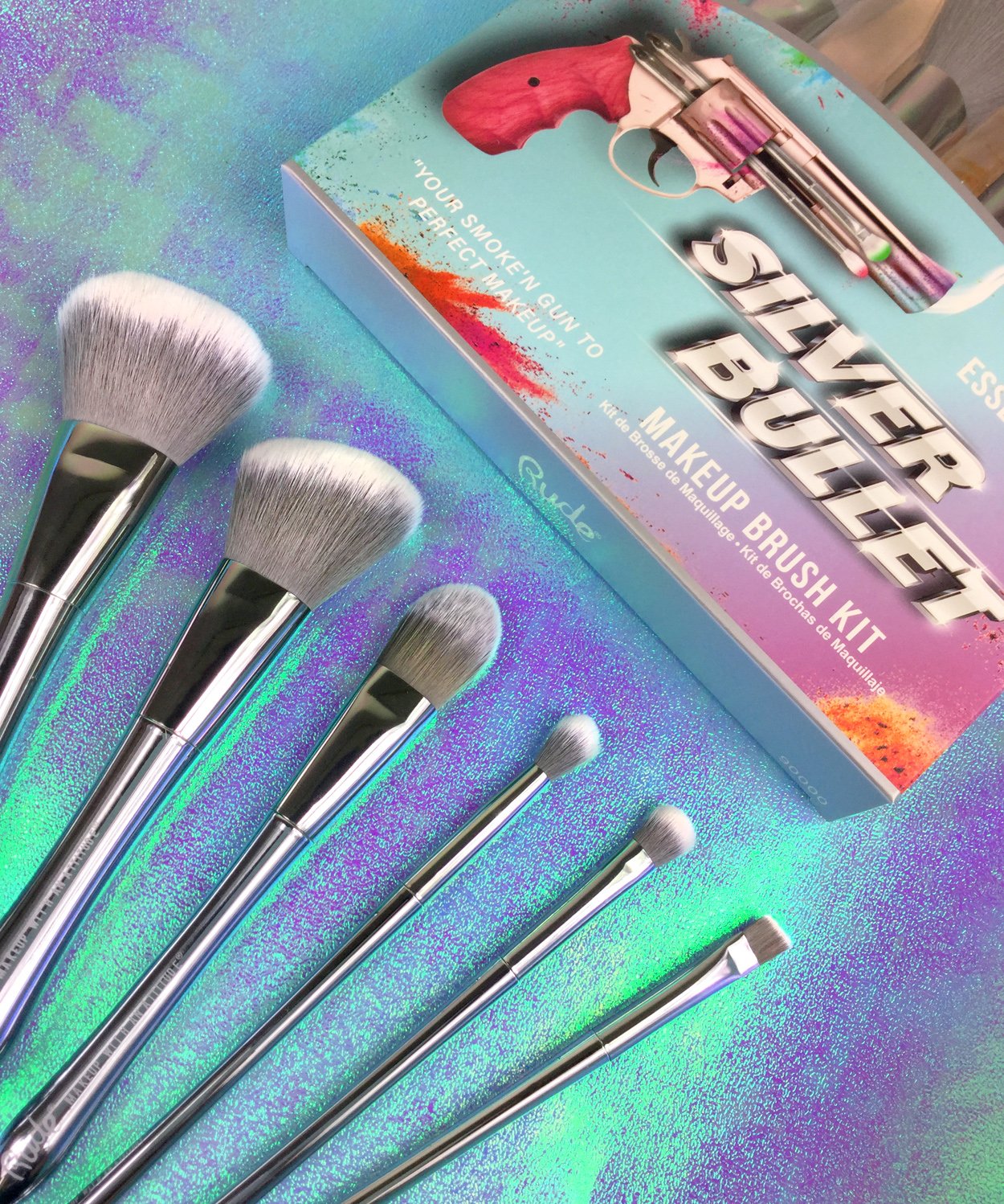 RUDE Silver Bullet Makeup Brush Kit