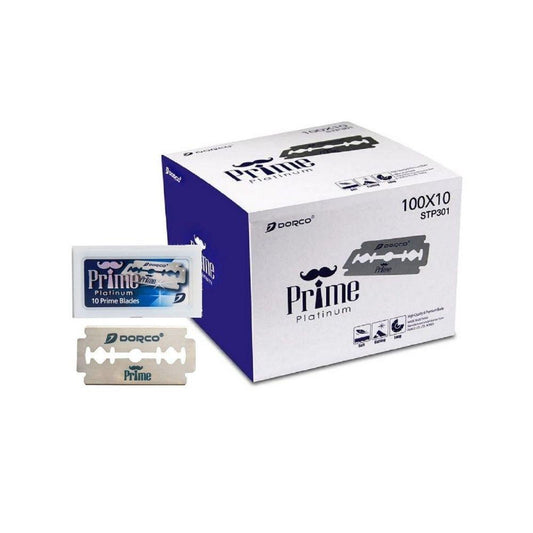 Dorco STP301 Prime Platinum Extra Double Edge Razor Blade - 1000 ct