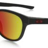 Oakley Stringer 009315-09 - Matte Black-Ruby Red Iridium by Oakley for Men - 55-16-145 mm Sunglasses