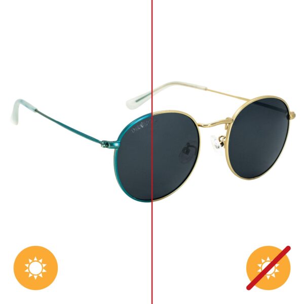 Solize Sea of Love - Gold to Blue by DelSol for Unisex - 1 Pc Sunglasses