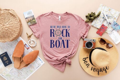 We're Just Here To Rock The Boat shirt 100% Cotton T-shirt High Quality