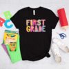 1st Grade Rainbow shirt 100% Cotton T-shirt High Quality